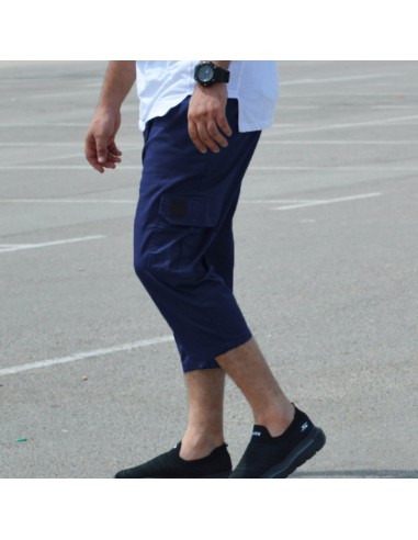 Rayane 11PT Cargo Pants - Azul-marinho-Calças curtas Rayane-Maktaba-Ahloulhadith