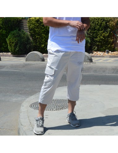 Rayane 11PT Cargo Shorts - Bege claro-Calças curtas Rayane-Maktaba-Ahloulhadith