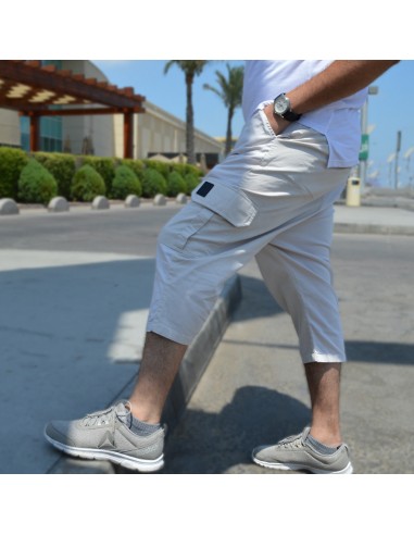 Rayane 11PT Cargo Shorts - Bege claro-Calças curtas Rayane-Maktaba-Ahloulhadith