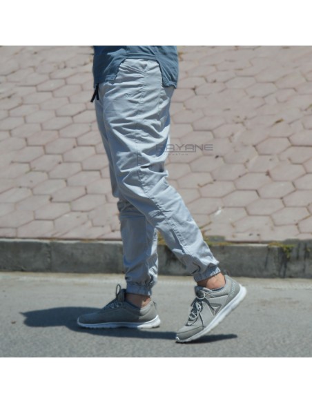 Saroual jogging básico Rayane 11JB - Cinzento claro