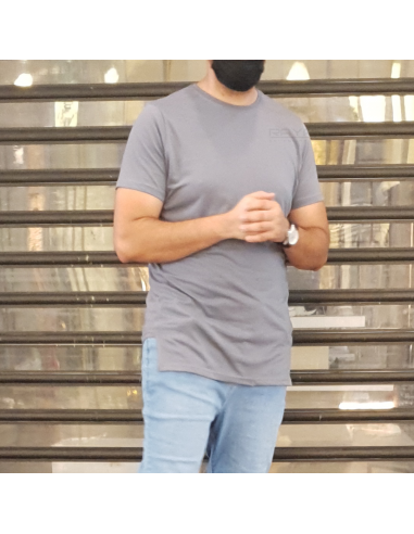 T-shirt oversize Rayane 22TS - Cinzento-T-shirts-Maktaba-Ahloulhadith