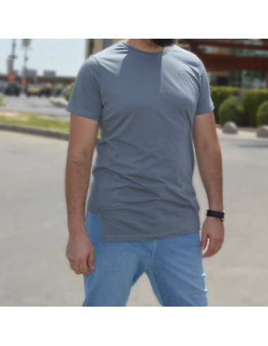 Oversized tee shirt Rayane 22TS - Grey-Tee-Shirts-Maktaba-Ahloulhadith