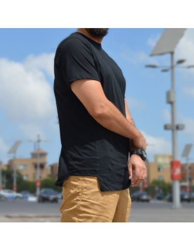 T-shirt oversize Rayane 22TS - Preto-T-shirts-Maktaba-Ahloulhadith