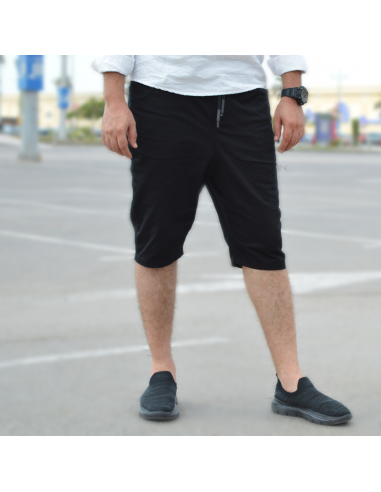 Bermuda shorts Rayane 11BD - Black-Bermuda shorts Rayane-Maktaba-Ahloulhadith