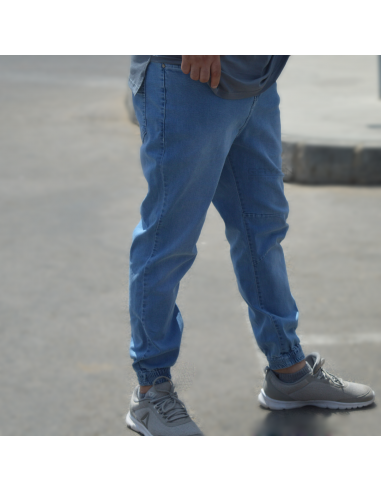 Rayane 11JS Jeans Saroual - Blå jeans-Denim saroual-Maktaba-Ahloulhadith