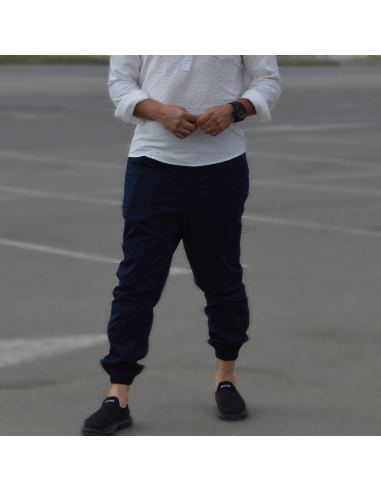 Jogginghose Basic Rayane 11JB - Dunkelblau-Jogging-Harouel Basic-Maktaba-Ahloulhadith