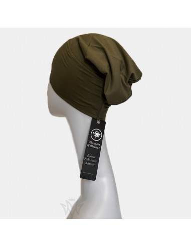 Closed tube cap Sous Hijab Maysam - Olive khaki-Closed tube cap-Maktaba-Ahloulhadith