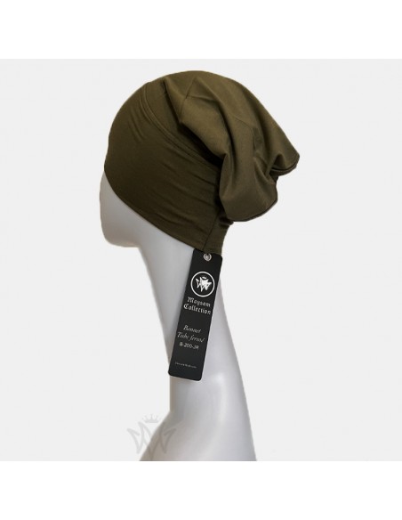 Chapéu de tubo fechado sob o Hijab Maysam - Caqui azeitona