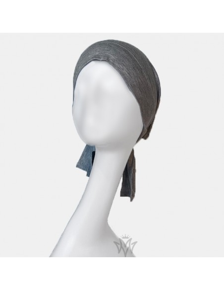 Chapéu Maysam Hijab com a parte de trás atada - Cinzento