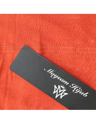 Under Hijab Maysam knit cap - Orange-Tie-back hat-Maktaba-Ahloulhadith