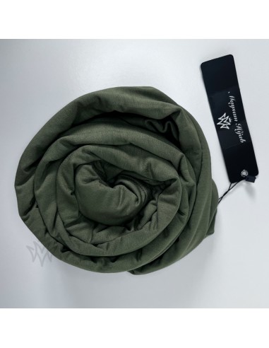 Hijab Jersey Premium 170×65cm Xale Maysam - Cáqui oliva-Camisola de qualidade superior 170×65cm-Maktaba-Ahloulhadith