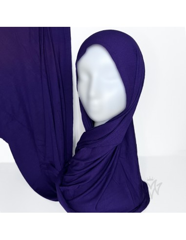 Hijab premium in jersey 170×65 cm Scialle Maysam - Melanzana-Maglia premium 170×65 cm-Maktaba-Ahloulhadith