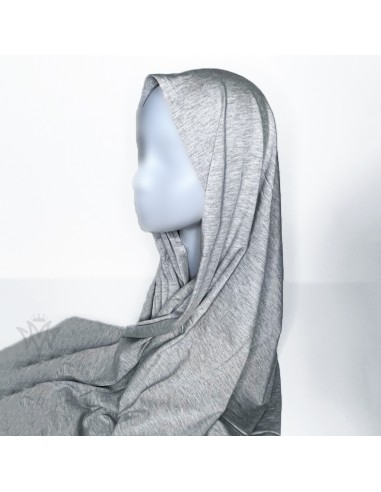 Hijab Jersey Premium 180×70cm Châle Maysam - Gris chiné-Jersey Premium 180×70cm-Maktaba-Ahloulhadith