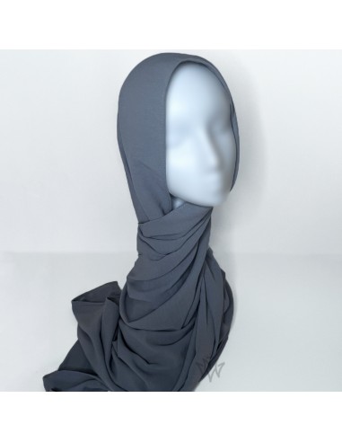 Premium Jazz Hijab 180 × 70 cm Maysam Schal - Grau-Hijab Jazz Premium 180×70cm-Maktaba-Ahloulhadith