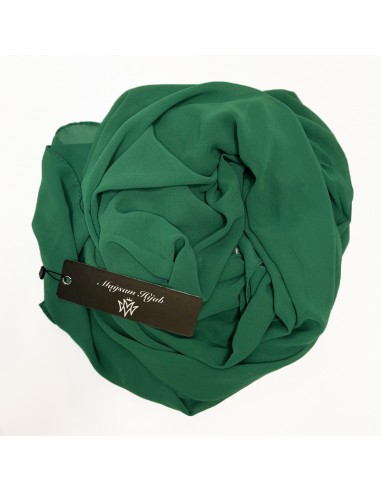 Hijab in chiffon premium 170×65 cm Scialle Maysam - Verde-Mussola premium 170×65 cm-Maktaba-Ahloulhadith