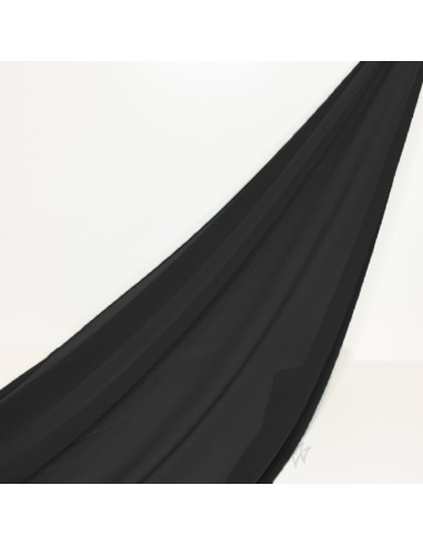 Hijab Mousseline Premium 170×65cm Châle Maysam - Noir-Mousseline Premium 170×65cm-Maktaba-Ahloulhadith