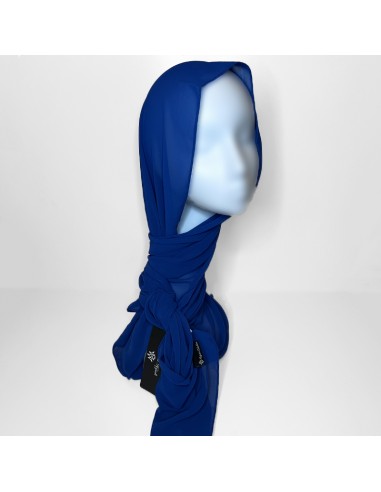 Premium Chiffon-Hijab 170×65cm Maysam Schal - Königsblau-Premium Musselin 170×65cm-Maktaba-Ahloulhadith