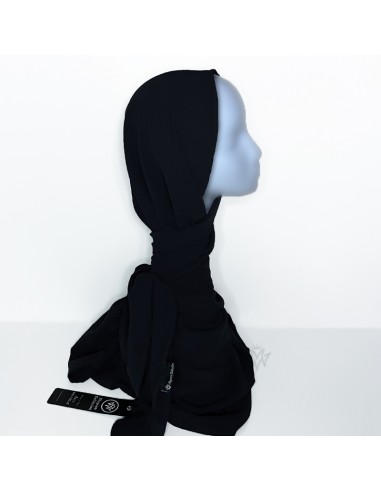 Hijab Jazz Premium 205×75cm Foulard Maysam - Noir-Hijab Jazz Premium 205×75cm-Maktaba-Ahloulhadith