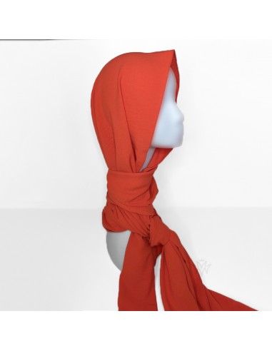 Hijab Jazz Premium 205×75cm Foulard Maysam - Orange-Hijab Jazz Premium 205 x 75 cm-Maktaba-Ahloulhadith