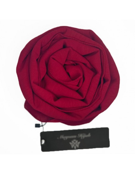 Hijab Jazz Premium 205×75cm Foulard Maysam - Rouge carmin