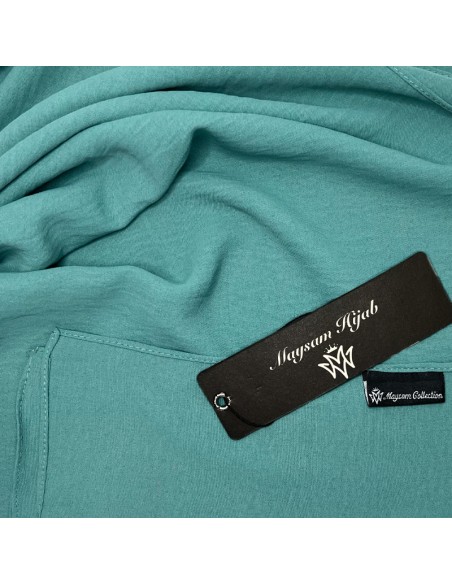 Premium Jazz Hijab 205 × 75 cm Maysam Sjaal - Waterblauw