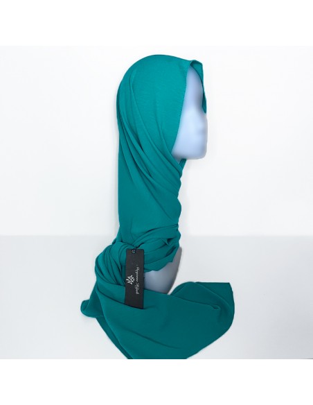 Premium Jazz Hijab 205 × 75 cm Maysam Sjaal - IJsblauw