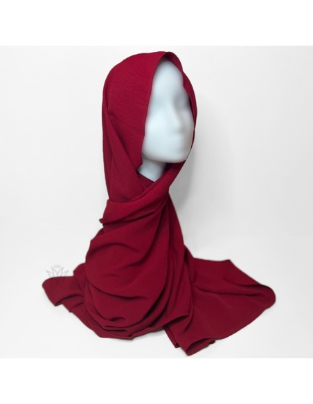 Hijab Jazz Premium 205×75cm Foulard Maysam - Rouge carmin