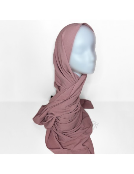 Premium Jazz-Hijab 180 × 70 cm Maysam-Schal – Rosé-Taupe