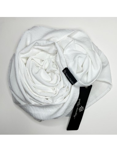 Hijab Jazz Premium 180×70cm Foulard Maysam - Blanc-Hijab Jazz Premium 180×70cm-Maktaba-Ahloulhadith