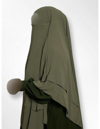 Khimar Amira Umm Hafsa - Khaki Olive-Hijab/Khimar Umm Hafsa-Maktaba-Ahloulhadith