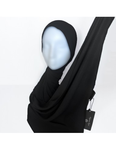 Hijab Jazz Premium 200 × 70 cm Sciarpa Maysam - Nero-Jazz Premium Hijab 200×70 cm-Maktaba-Ahloulhadith