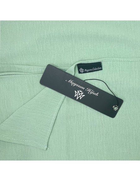 Hijab Jazz Premium 200×70cm Foulard Maysam - Vert d'eau
