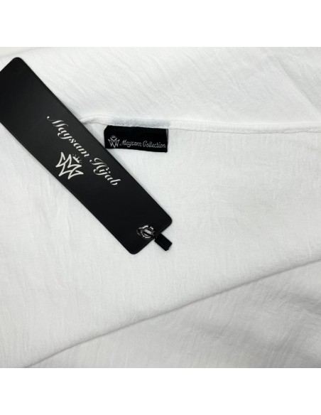Hijab Jazz Premium 200×70cm Foulard Maysam - Blanc