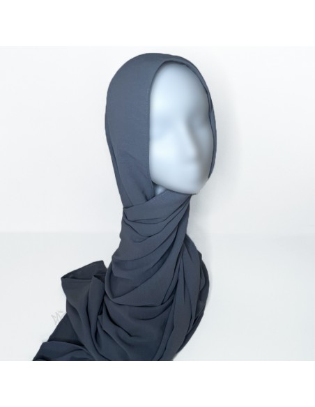 Hijab Jazz Premium 170×65cm Foulard Maysam - Bleu turquin