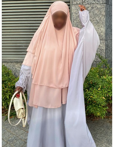 Vlinder Abaya Umm Hafsa - Blauw Grijs-Abaya Umm Hafsa-Maktaba-Ahloulhadith