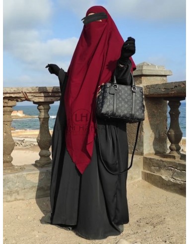 Khimar Dreieck zwei Schleier Umm Hafsa - Bordeaux-Hijab/Khimar Umm Hafsa-Maktaba-Ahloulhadith