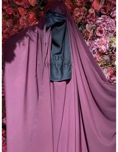 Half Niqab 45cm by Umm Hafsa - Noir-Niqab Umm Hafsa-Maktaba-Ahloulhadith