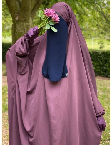 Half Niqab 45cm by Umm Hafsa - Bleu-Niqab Umm Hafsa-Maktaba-Ahloulhadith