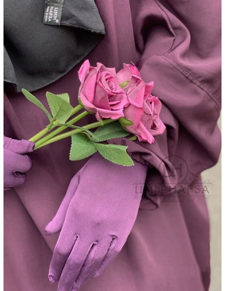 Umm Hafsa tactiele handschoen - Plum