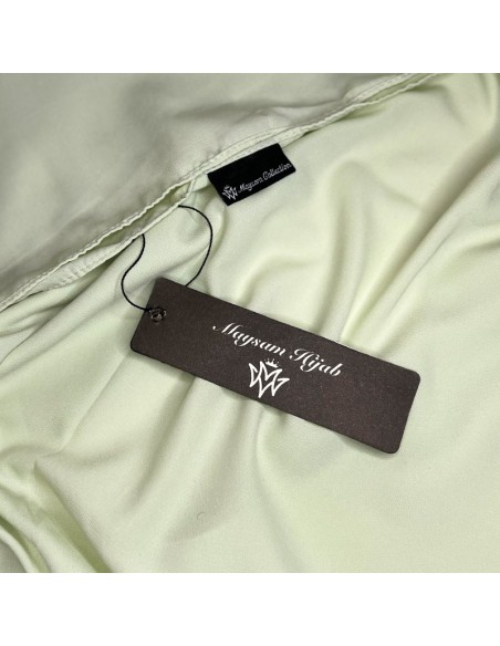 Hijab soie de Médine 205×75cm Foulard Maysam - Vert pâle