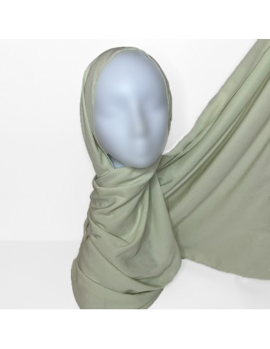 Hijab Medina-Seide 205×75cm Kopftuch Maysam - Blassgrün-Hijab Seide aus Medina 205×75cm-Maktaba-Ahloulhadith