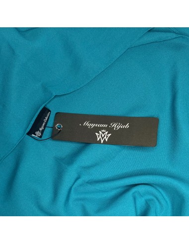 Hijab de seda de Medina 205×75cm Pañuelo Maysam - Azul turquesa-Hijab de seda de Medina 205×75cm-Maktaba-Ahloulhadith