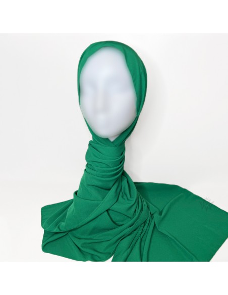 Medina Siden Hijab 180×70cm Maysam Scarf - Grön
