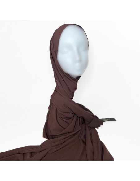 Hijab i siden från Medina 205×75cm Maysam Scarf - Mauve Taupe