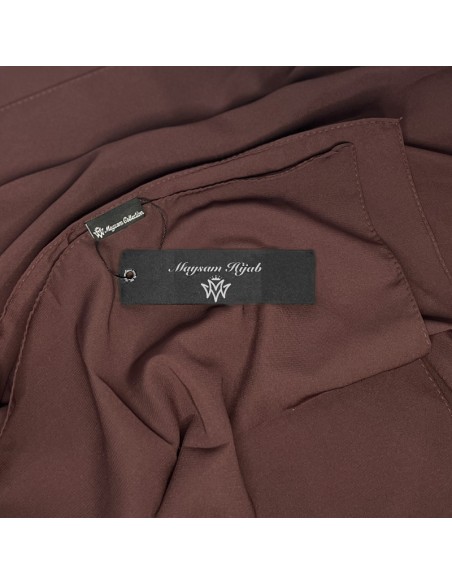 Hijab de seda de Medina 205×75cm Bufanda Maysam - Malva Topo