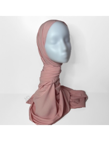 Hijab Soie de Médine 190×70cm Foulard Maysam - Rose