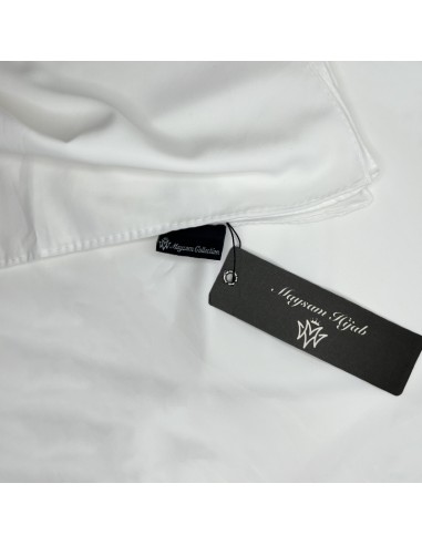 Medina Silke-Hijab 170×65 cm Maysam Skjerf - Hvit-Hijab med medin 170 x 65 cm-Maktaba-Ahloulhadith