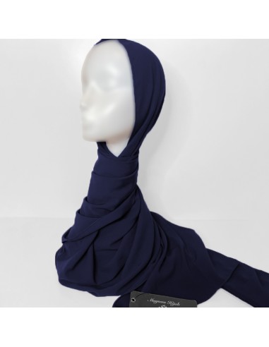 Hijab Soie de Médine 170×65cm Foulard Maysam - Bleu-Hijab Soie de Médine 170×65cm-Maktaba-Ahloulhadith