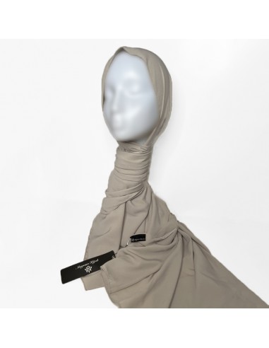 Hijab Silk from Medina 190×70cm Maysam Scarf - Beige-Silk Hijab from Medina 190×70cm-Maktaba-Ahloulhadith