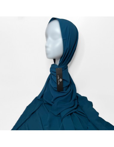 Hijab siden från Medina 190×70cm Maysam halsduk - ankblå-Hijab i siden från Medina 190×70cm-Maktaba-Ahloulhadith